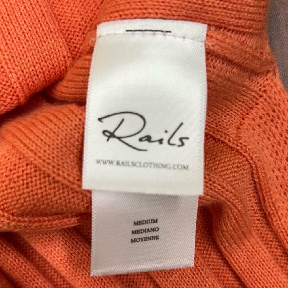 Rails Vibrant Coral Midi Dress        Size Medium - Picture 5 of 6
